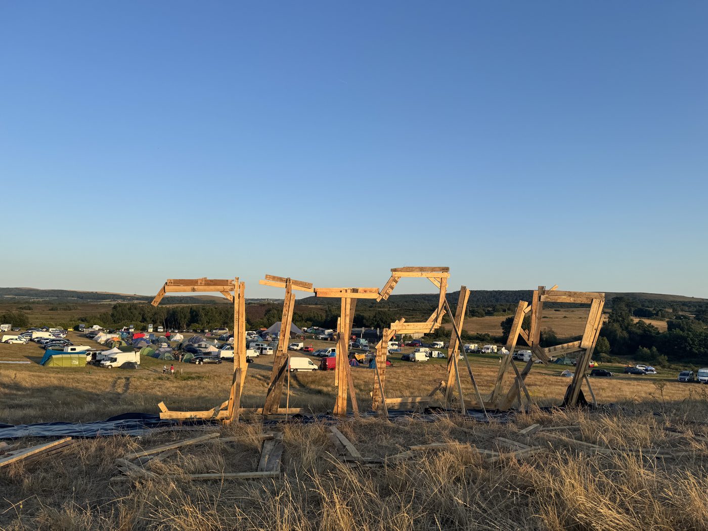 Rustic Stomp UK festival grounds at Knoll Farm